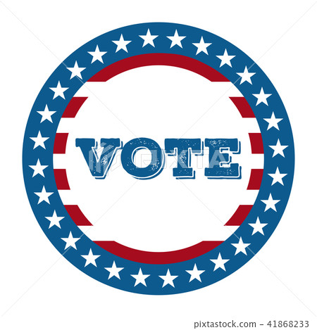 Isolated american campaign button 41868233