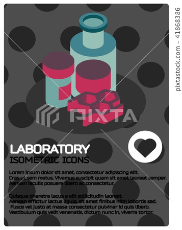 Laboratory color isometric poster - Stock Illustration [41868386] - PIXTA