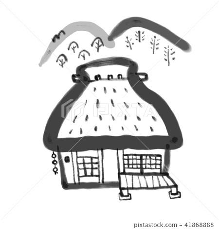 House with a roof-shaped roof Nostalgic landscape 41868888