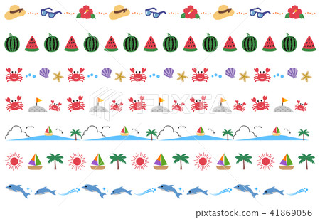 Sea landscape decorative line Sea landscape decorative line 41869056