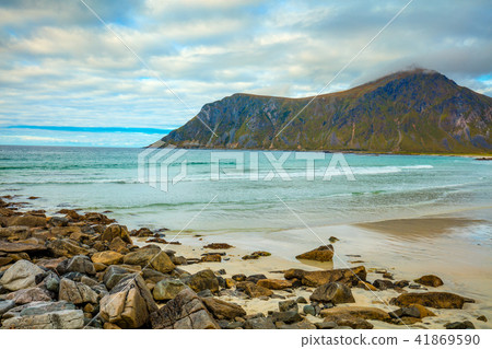 Rocky beach, Lofoten, Norway 41869590