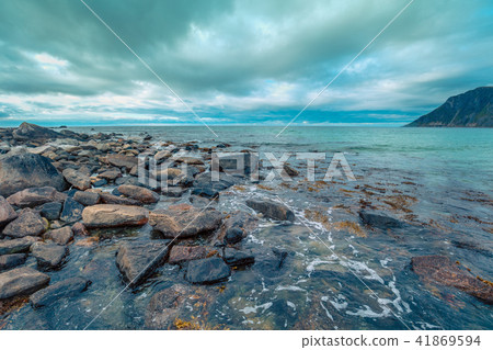 Vew of the fjord. Lofoten, Norway. Vew of the fjord. Lofoten, Norway. 41869594