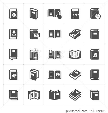 Icon set - book filled icon style 41869906