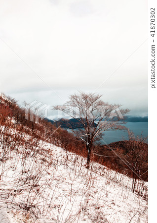 Hokkaido Usuzan mountain forest lake Toya autumn Hokkaido Usuzan mountain forest lake Toya autumn 41870302