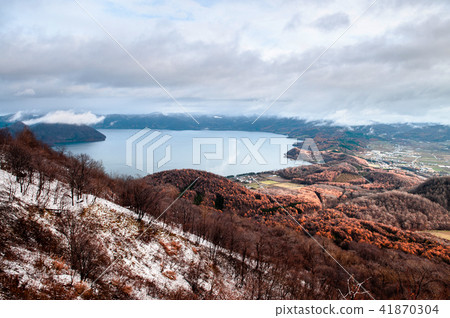 Hokkaido Usuzan mountain forest lake Toya autumn Hokkaido Usuzan mountain forest lake Toya autumn 41870304