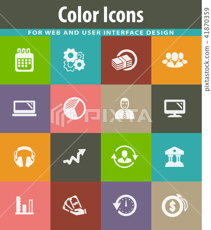 Business management and human resources icons set 41870359