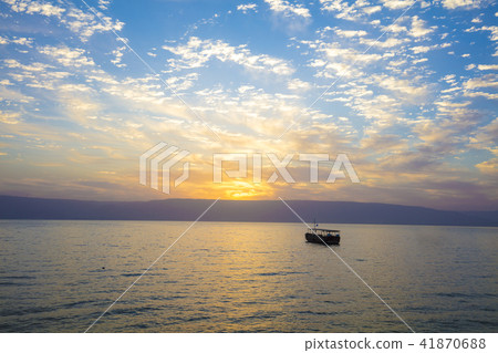 Beautiful Sea of Galilee in the morning Beautiful Sea of Galilee in the morning 41870688