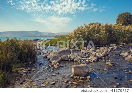 The coast of the Sea of Galilee The coast of the Sea of Galilee 41870787