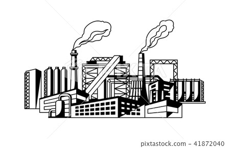 Industrial factory background. - Stock Illustration [41872040] - PIXTA
