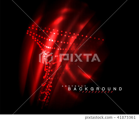 Neon glowing techno lines, hi-tech futuristic abstract background template with square shapes Neon glowing techno lines, hi-tech futuristic abstract background template with square shapes 41873361