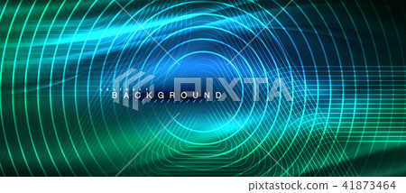 Neon glowing lines, magic energy space light concept, abstract background wallpaper design 41873464