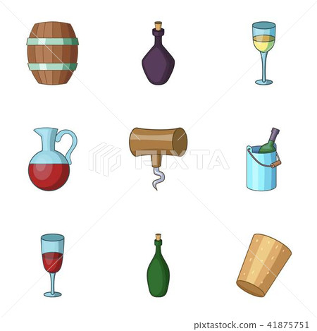 Ethanol icons set, cartoon style 41875751
