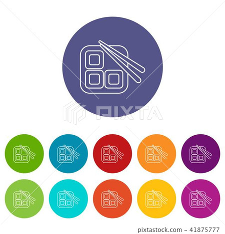 Sushi icons set vector color Sushi icons set vector color 41875777
