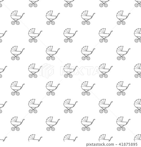 Baby carriage pattern vector seamless 41875895