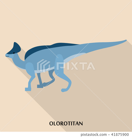 Olorotitan icon, flat style Olorotitan icon, flat style 41875900
