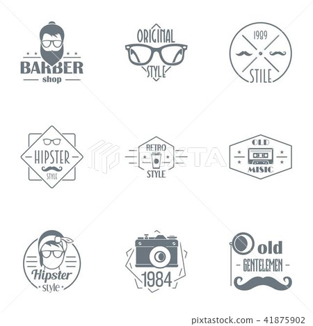 Borodach logo set, simple style Borodach logo set, simple style 41875902