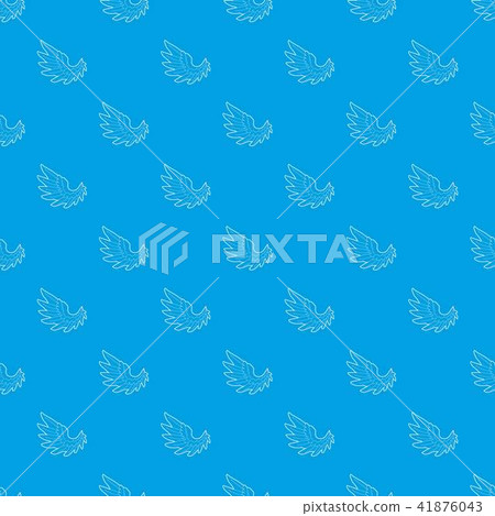 Angel wing pattern vector seamless blue Angel wing pattern vector seamless blue 41876043