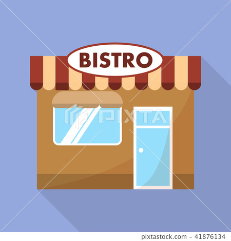Bistro street shop icon, flat style 41876134
