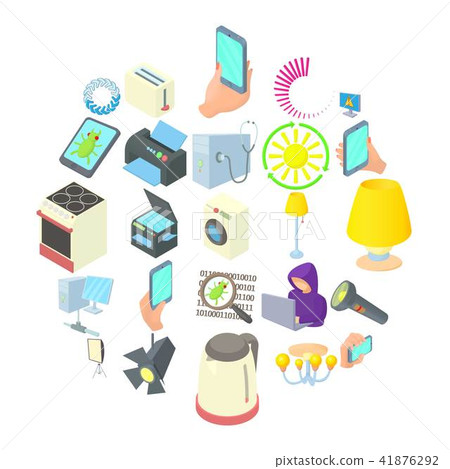 Lantern icons set, cartoon style 41876292