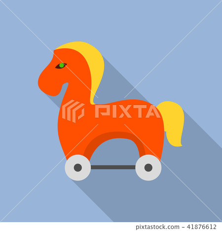Trojan horse icon, flat style Trojan horse icon, flat style 41876612