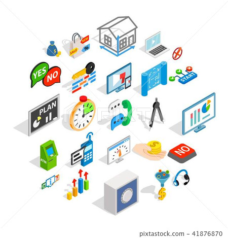 Patent icons set, isometric style Patent icons set, isometric style 41876870