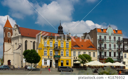 Gniezno streets and building historical center, old town in Poland 41876932