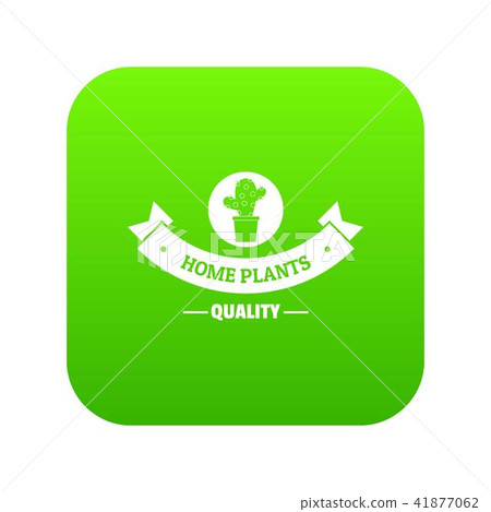 Quality home cactus icon green vector 41877062