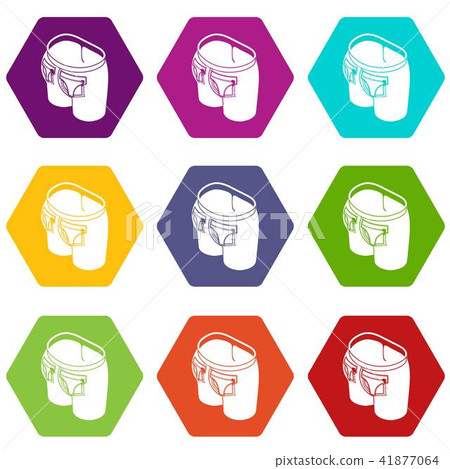 Fashion pocket on back icons set 9 vector 41877064