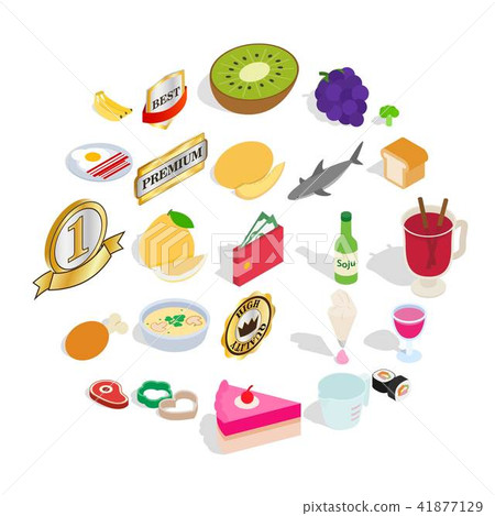 Buffet icons set, cartoon style Buffet icons set, cartoon style 41877129