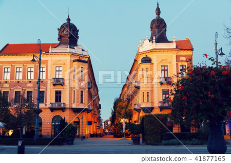 Debrecen streets at sunset Debrecen streets at sunset 41877165
