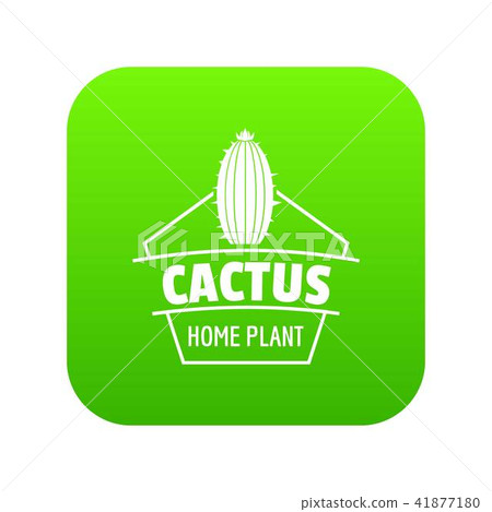 Art cactus icon green vector Art cactus icon green vector 41877180