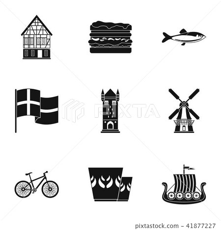 Spaciousness icons set, simple style - Stock Illustration [41877227 ...