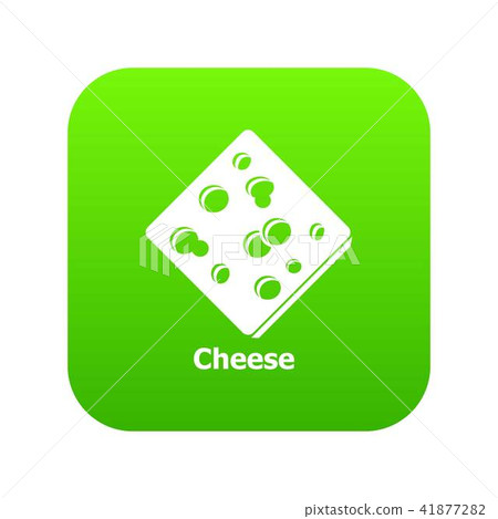 Cheese icon green vector Cheese icon green vector 41877282