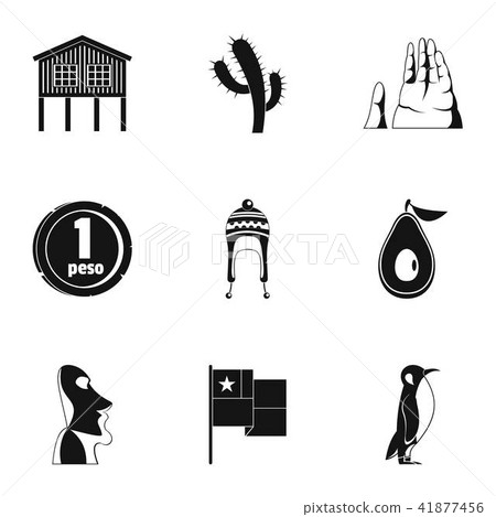 Mexican peso icons set, flat style 41877456