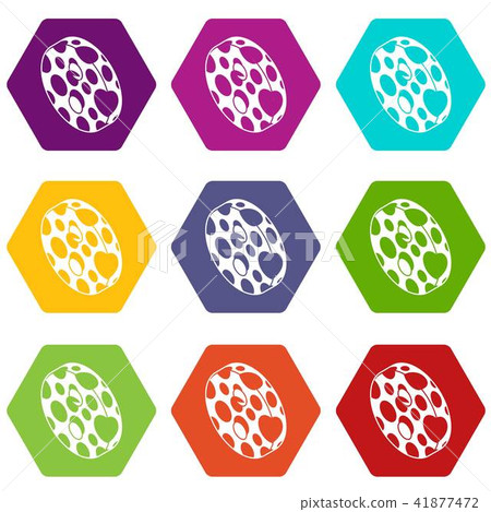 Clothes button icons set 9 vector 41877472