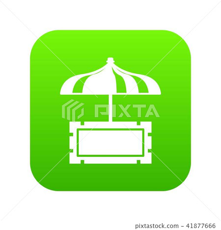 Snack stall icon green vector Snack stall icon green vector 41877666