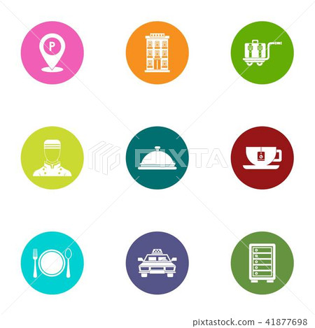 Taxi delivery icons set, flat style 41877698