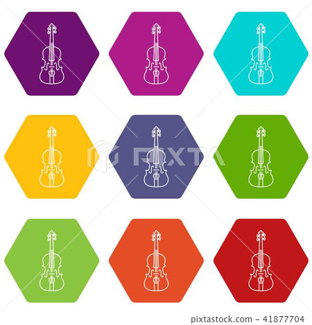 Violine icons set 9 vector Violine icons set 9 vector 41877704