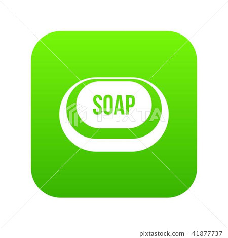 Soap icon digital green 41877737