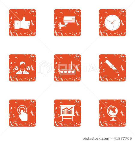 Table column icons set, grunge style 41877769