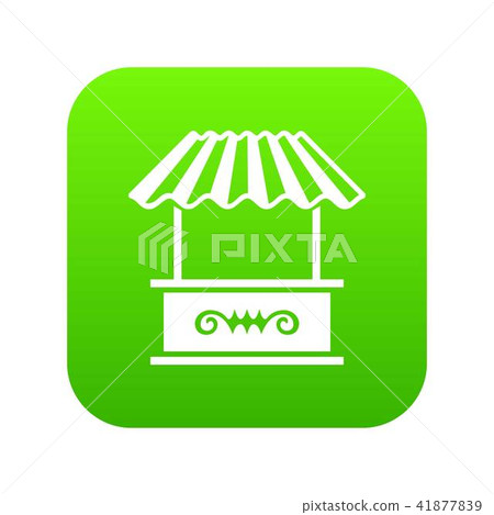 Roof stall icon green vector 41877839