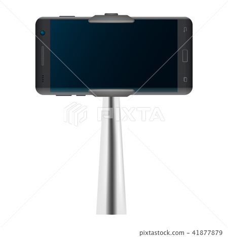 Selfie stick and smartphone mockup, realistic style Selfie stick and smartphone mockup, realistic style 41877879