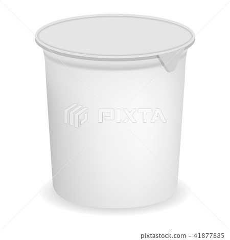 Open round yogurt mockup, realistic style 41877885