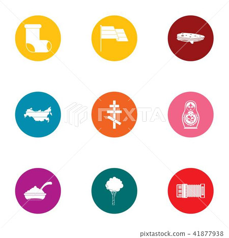 Russian validity icons set, flat style Russian validity icons set, flat style 41877938