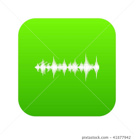 Music sound waves icon digital green Music sound waves icon digital green 41877942