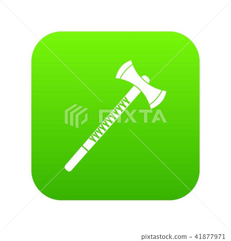 Big ax icon digital green 41877971