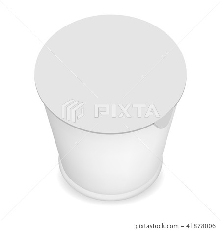 Yogurt closed box mockup, realistic style 41878006