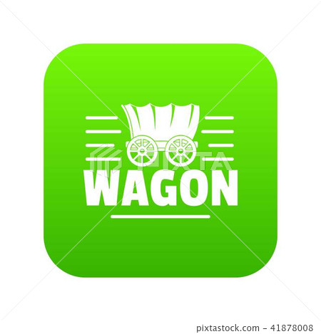 Wagon icon green vector 41878008