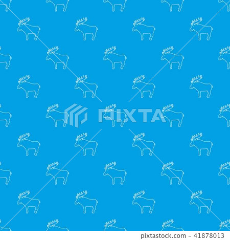 Elk pattern vector seamless blue 41878013