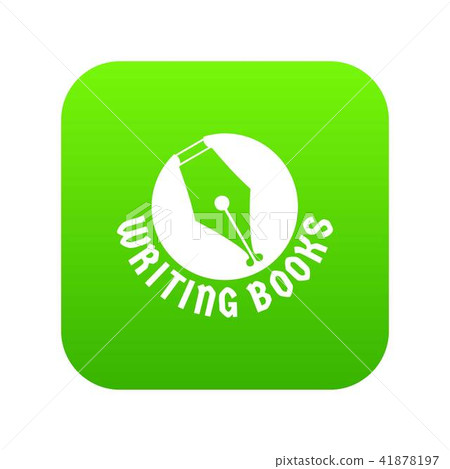 Writing book icon green vector - Stock Illustration [41878197] - PIXTA